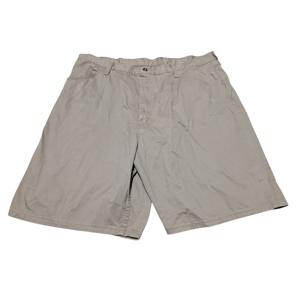 Vintage Wrangler Shorts Mens 42 Khaki Relaxed Fit Cotton Workwear NWT - Picture 2 of 6